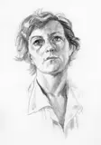 Christopher Perkins, Portrait of a Woman, cont? on paper