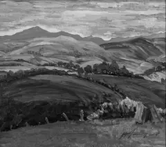 Herbert Richard Tornquist, Near Lawrence, Otago, oil on board