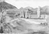 Beatrice Seddon, Mount Maud, the Hawea Hills, watercolour