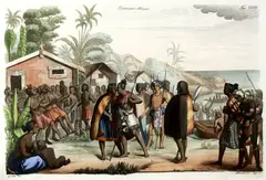 Artist Unkown, Oceania- Polynesia, hand-coloured engraving