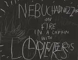 Nebuchadnezzar on Fire in a Coffin with Lovers by John Reynolds, acrylic and oilstick on paper, offered Jun 2008