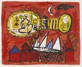 Pat Hanly, Awake Aotearoa from the Fire Series, screenprint, 18/32
