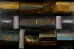 Peter Cleverley, With Respect, oil and gold leaf on board