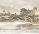 Gary Currin, Coastal Drift, acrylic on board