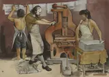 Dennis Knight Turner, William Colenso's Stanhope Press at Paihia, 1835 - Printed Proclamation of Treaty of Waitangi