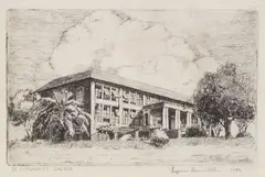 Lynne Hamilton, St. Cuthbert's College, etching