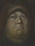 Ronald Walter Stenberg, Untitled - Portrait of a Man's Face, pastel on paper