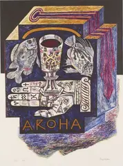 Aroha by Robert Ellis, lithograph,27/50, offered Jun 2008