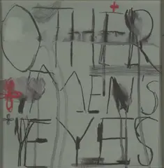 Other Men's Eyes by John Reynolds, mixed media on board, offered Jun 2008