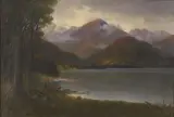 J. D Perrett, South Island Lake Scene, oil on board