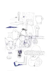 Untitled: Study for Smoke 'Em Out by Peter Robinson, ink on paper, offered Jun 2008