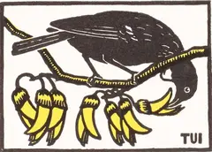 John L. Moore, Tui, colour woodblock print