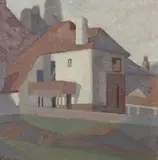 John Weeks, The Country Cottage, oil on card