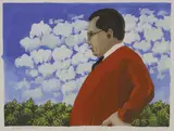 Untitled - Portrait of a Man in Red Sweater by Richard Killeen, acrylic on paper, offered May 2008