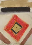 Ralph Hotere, Winter Solstice -Carey's Bay, oilstick and pastel on paper