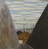 The Cutting by Dick Frizzell, oil on board, sold May 2008