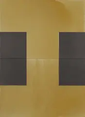 Necessary Correction by Stephen Bambury, graphite and resin on panel, diptych, sold May 2008