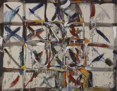 Allen Maddox, Six Enclosed, oil on canvas, 1993