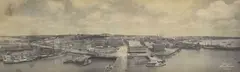Melvin Vaniman, View of Auckland City, black and white panoramic photograph