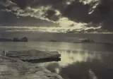 Herbert Ponting, Sunset, Antarctica, vintage carbon print