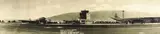 E. A Phillips, King and Queen of Thailand First Royal Visitors to Land at Dunedin Airport, black and white panoramic photograph
