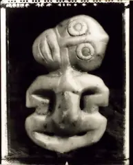 Fiona Pardington, Heitiki carved by 'Prisoner' from Parihaka whilst in Dunedin, gelatin silver print