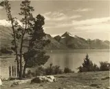 George Chance, Pasture Beside Lake Wakatipu, gelatin silver print exposed through a textured screen