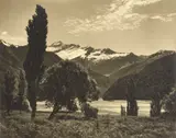 George Chance, Matukituki Valley - Wanaka, gelatin silver print exposed through a textured screen