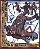 Nigel Brown, Scott Collapsing, acrylic on canvas