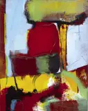 Barry Ball, Shades of Red and Green, acrylic on canvas