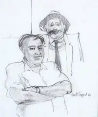 Garth Tapper, Father & Son, graphite on paper