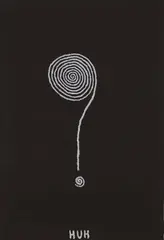 Huh by Peter Robinson, acrylic and oilstick on paper, sold Apr 2008