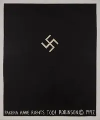 Peter Robinson, Pakeha Have Rights Too!, oil on linen