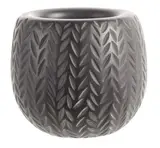Elizabeth McClure, Small glass vessel #6, Wheel cut chevroned walls and matt mouth