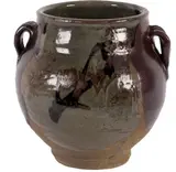 Shoji Hamada, Ovoid vase with lug handles