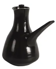 Coffee pot by Lucie Rie, Porcelain, baluster shape with pulled handle, sold Apr 2008