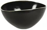 Lucie Rie and Hans Coper, Thrown bowl with distorted walls, Porcelain with dark brown interior and exterior glazes