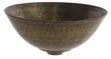 John Parker, Hemispherical bowl on small foot, Burnished bronze glaze