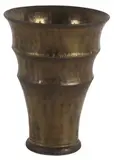 John Parker, Scalloped walled beaker vase, Burnished bronze glaze
