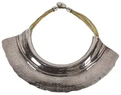Big Silver Necklace, 1982 by Warwick Freeman, 1982, Fine silver, plaited horsehair, offered Apr 2008
