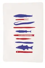 Fish and Sticks, 1978 by Richard Killeen, 1978, Porcelain platter (Temuka Potteries), sold Apr 2008
