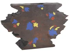 Tim Currey, 'Monolithic' vase, Terracotta with overglaze enamels