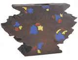 Tim Currey, 'Monolithic' vase, Terracotta with overglaze enamels