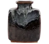 Branch pot by Len Castle, Earthenware with talc and tenmoku glazes, sold Apr 2008