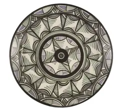 Anneke Borren, Plate, Glazed hand painted porcelain