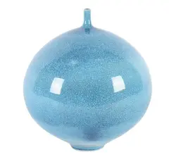 Turquoise orb vase by Peter Collis, sold Apr 2008