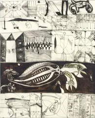 Pulenoa by John Pule, lithograph, 12/24, sold Feb 2008