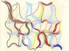 Rhythmical Grid by Allen Maddox, pastel on paper, sold Feb 2008