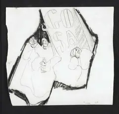 Untitled - Figurative Study by Greer Twiss, charcoal and pencil on paper, sold Feb 2008