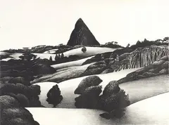 Maungaroha Print by Don Binney, screenprint, 10/10, sold Feb 2008
